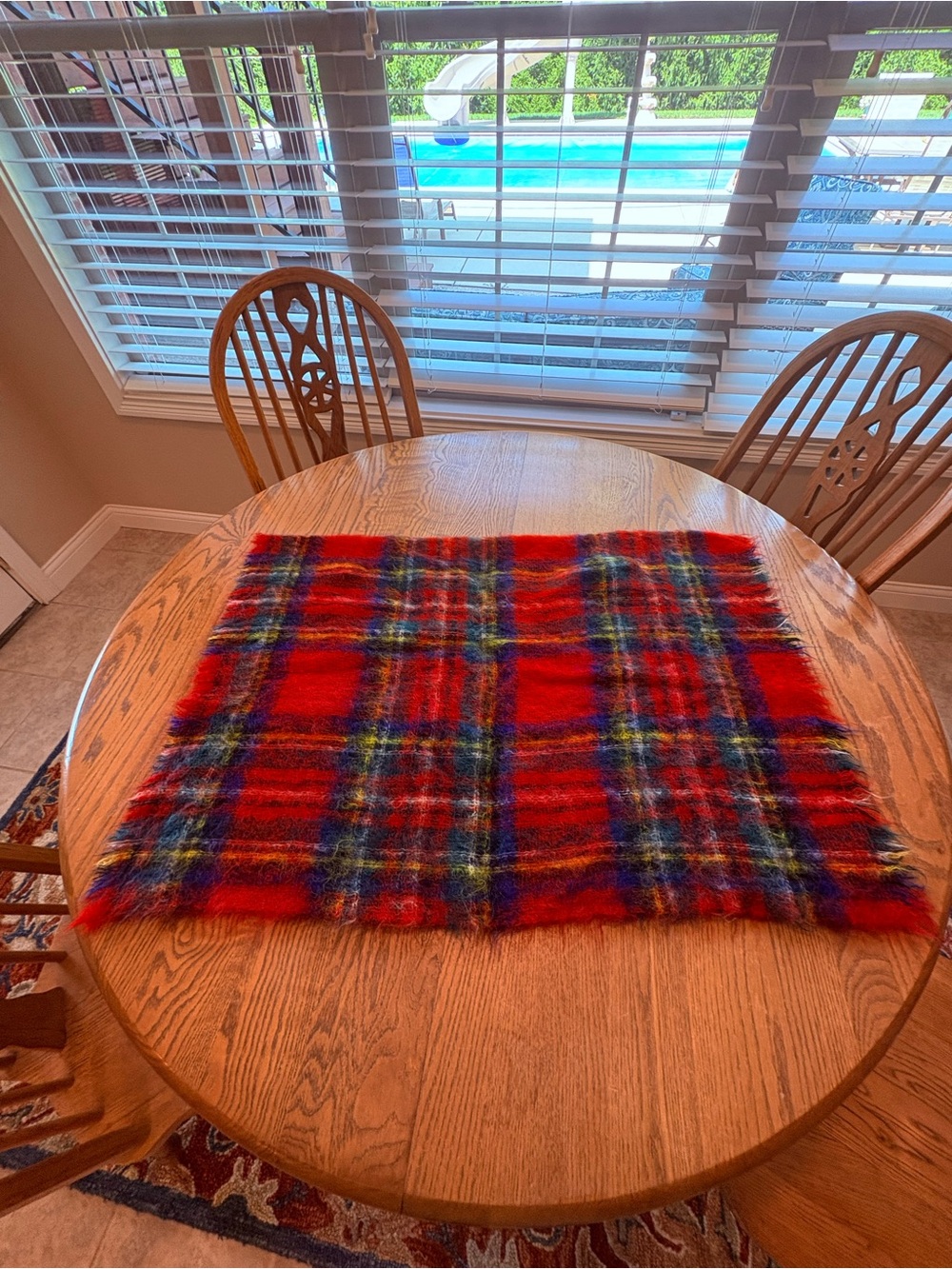 Moffat Kilmahog Vintage Mohair Wool Throw Lap Robe Scotland Royal Stewart Plaid